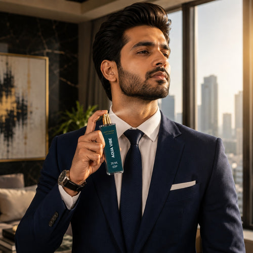 Aqua Vibe Pocket Perfume 20ml – Fresh Aquatic Unisex EDP | Sea, Mint & Musk | JustAura